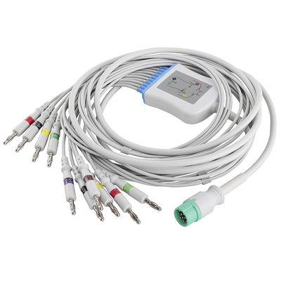 Το καλώδιο Fukuda EKG και ο συνδετήρας IEC 4.0Banana Leadwires άμεσος-συνδέουν το καλώδιο EKG