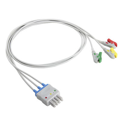 Το καλώδιο BR-906P BR-903PA K911A Kohden ECG Nihon έθεσε το συνδετήρα Grabber 3 μολύβδου στο διπλό συνδετήρα καρφιτσών 4
