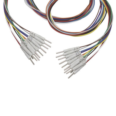 Το βούλωμα DIN 2,0 στα ηλεκτρόδια καρφιτσών EEG 2.0mm κάλυψε το ηλεκτρόδιο νικελίου EEG Leadwires electroencephalograph
