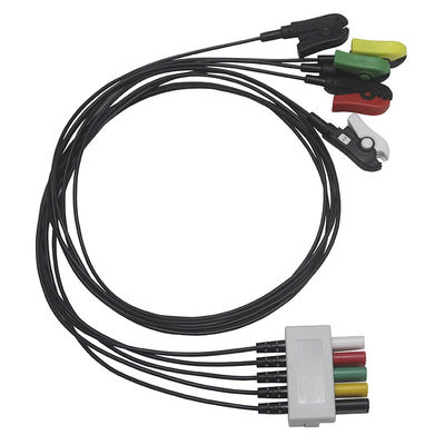 Διαφανές καλώδιο 5 Radiao Mindray καλώδιο και Leadwires τύπων ECG Radiotranslucent Δ ακτίνας X μολύβδου
