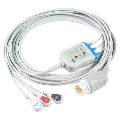 Καλώδια της Philips 8Pin ECG και αιφνιδιαστικό ECG καλώδιο Leadwires 3Lead M1735A