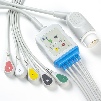 Ενήλικα ECG καλώδια και Leadwires 8pin 3 της Philips αιφνιδιαστικό ECG καλώδιο μολύβδου