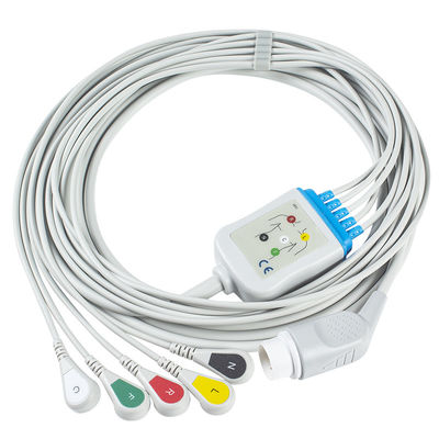 Ενήλικα ECG καλώδια και Leadwires 8pin 3 της Philips αιφνιδιαστικό ECG καλώδιο μολύβδου