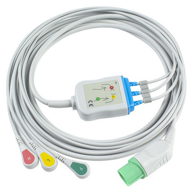 Το Mindray Datascope 040-000966-00 καλώδια EA6232A ECG και καλώδιο 3 συνδετήρων ECG Leadwires 12pin IEC μολύβδου σπάζει απότομα