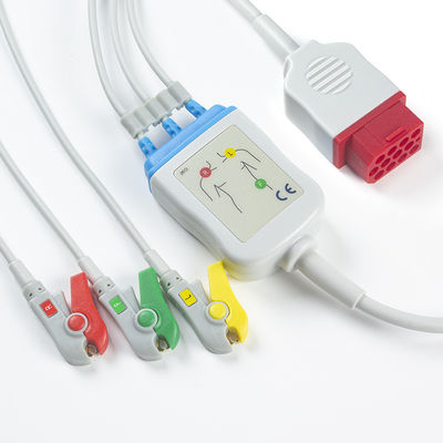Νέα BM3 BM5 ECG καλώδια και Leadwires 12 καλώδιο 3 Bionet συνδετήρων καρφιτσών ECG συνδετήρας IEC Grabber μολύβδου