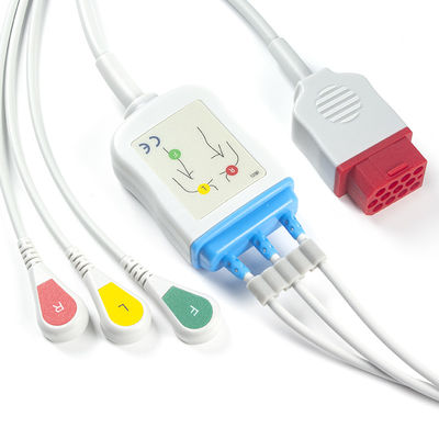 Καλώδια νέων μοντέλων BM3 BM5 ECG Bionet και αιφνιδιαστικό ECG καλώδιο 3 Leadwires συνδετήρας καρφιτσών IEC 12 μολύβδου