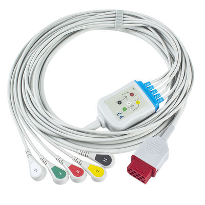 Νέα BM3 BM5 BM7 5 καλώδια μολύβδου ECG Bionet και αιφνιδιαστική ECG καρφίτσα IEC 12 καλωδίων Leadwires