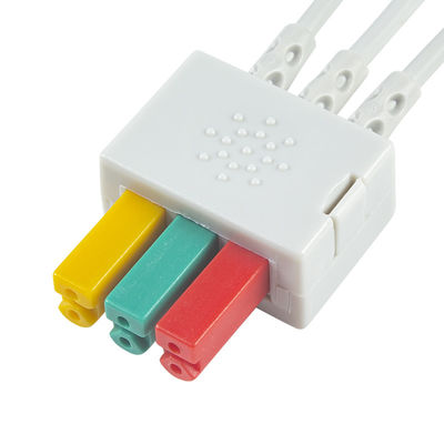 Το Fukuda ds-8100 ECG Leadwires 3 ασθενής συνδετήρων IEC καλωδίων μολύβδου ανιχνεύει