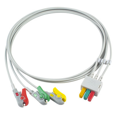 Το Fukuda ds-8100 ECG Leadwires 3 ασθενής συνδετήρων IEC καλωδίων μολύβδου ανιχνεύει