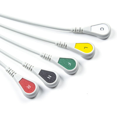 Συμβατό Siemens Drager 5 Lead Iec Snap Ecg Lead Cable / Ecg Lead Wire Set