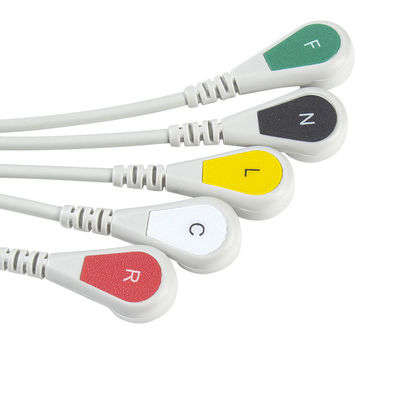 Συμβατό Siemens Drager 5 Lead Iec Snap Ecg Lead Cable / Ecg Lead Wire Set