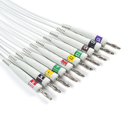Καλώδιο και Leadwires 12 μπανάνα 4,0 q-πίεσης 60-00181-01 EKG Mortara 60-00180-01 IEC καρφιτσών