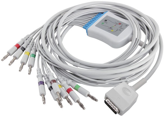 Καλώδιο q-πίεσης ECG EKG καλωδίων Kohden 45502-NK EKG Nihon για 5151A 5403A bsm-6501A και το συνδετήρα μπανανών IEC 4,0 Leadwires