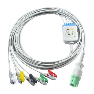 Καλώδια και καλώδια ηλεκτροσόκ της Contec 7pin Connector CMS 7000 8000 5000 Νέο μοντέλο καλώδιο ηλεκτροσόκ 5Lead Grabber