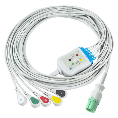 Καλώδια και καλώδια ηλεκτροσόκ της Contec 7pin Connector CMS 7000 8000 5000 Νέο μοντέλο καλώδιο ηλεκτροσόκ 5Lead Grabber