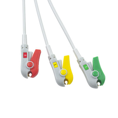 Για το Biolight Q3 ECG καλώδιο για το Biolight Q5 A QS σειράς 3 Lead IEC Grabber In Oximax Tech