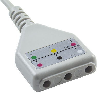 AAMI 6Pin ECG καλώδιο Edan Din στυλ 3lead καλώδιο 1.30M