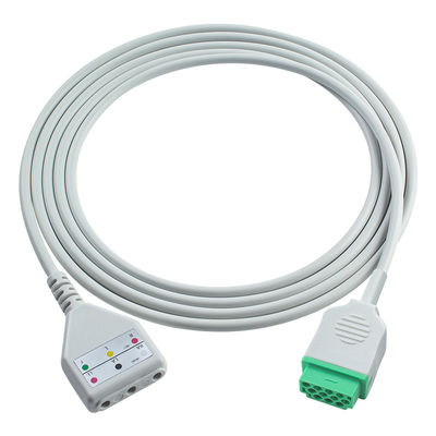GE ECG Τραμβούχο καλώδιο Din Style 3 lead Leadwires Καλώδιο 1.30M