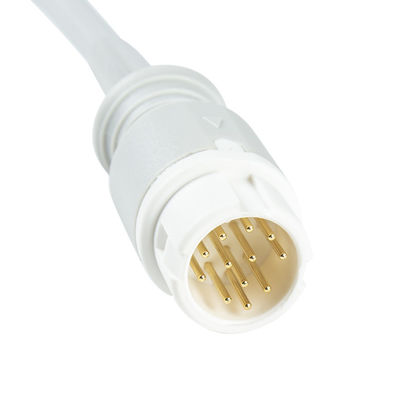 PH 12Pin ECG Κεφάλαιο Φιλίπ-Ιπς Ντίν Στυλ 3πρωτεύον καλώδιο 1.30M