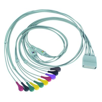 Συμβατό με το PH Telemetry Holter ECG 10Lead ECG Cable Holter IEC Snap