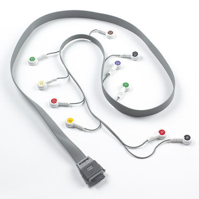Γκρέι 10 Lead ECG Holter Cable συμβατό με το Edan Biomedical Instrument IEC Snap