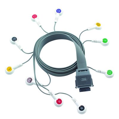 Γκρέι 10 Lead ECG Holter Cable συμβατό με το Edan Biomedical Instrument IEC Snap