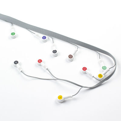 Γκρέι 10 Lead ECG Holter Cable συμβατό με το Edan Biomedical Instrument IEC Snap