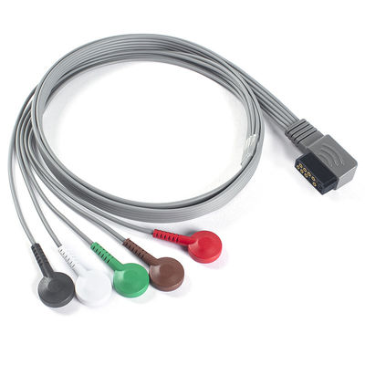 Συμβατό με το PH ECG Telemetry Leadwire - M4725A ECG Holter Cable 350-0173-03 για το Zymed DigiTrak-Plus