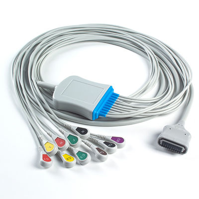 EDAN Dx12 10Lead ECG Holter Cable Snap 2.2M Τάγμα καλωδίων και καλωδίων μήκους 0.8/1.2M