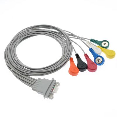 Συμβατό με το Schiller Medilog AR12 Plus ECG Holter καλώδιο 7Lead IEC Snap AR4 Plus FD5