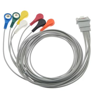 Συμβατό με το Schiller Medilog AR12 Plus ECG Holter καλώδιο 7Lead IEC Snap AR4 Plus FD5