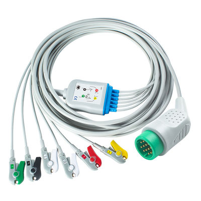Συμβατό Medtronic Lifepak 20e 6Lead ECG καλώδιο IEC Grabber για για Lifepak 12 20e 15 120