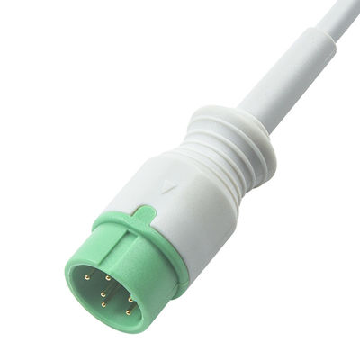 Γκρι συμβατό IVY 5Lead ECG καλώδιο AHA Snap 1m 3,0 διάμετρος