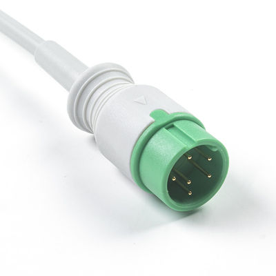 Γκρι συμβατό IVY 5Lead ECG καλώδιο AHA Snap 1m 3,0 διάμετρος