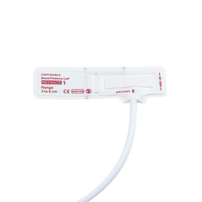 Μία φορά χρησιμοποιούμενο νεογέννητο NIBP Cuff Single Tube Μέγεθος 1 3-6cm Χωρίς λατέξ