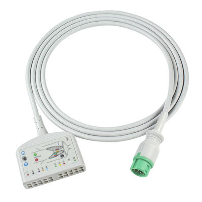 TPU Dynascope DS-5100E 12Pin ECG Ασθενητικό καλώδιο 10Lead για ενήλικες / παιδιατρική συμβατότητα