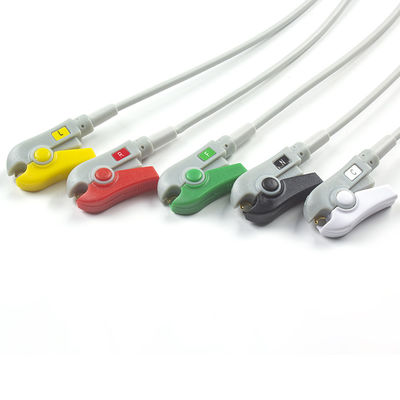 Καλώδιο ασθενούς Siemens ECG 5 Lead Siemens IEC Grabber ECG Lead για ενήλικες ή παιδιά σε γκρι