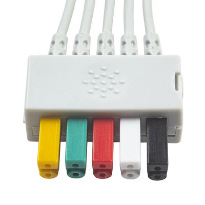 Καλώδιο ασθενούς Siemens ECG 5 Lead Siemens IEC Grabber ECG Lead για ενήλικες ή παιδιά σε γκρι