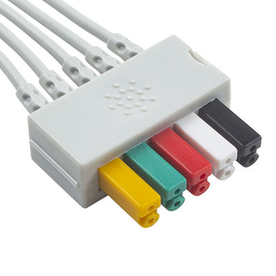 Καλώδιο ασθενούς Siemens ECG 5 Lead Siemens IEC Grabber ECG Lead για ενήλικες ή παιδιά σε γκρι