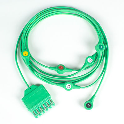 MS14682 ECG Καλώδιο Draeger ECG Μονόπιν Μονομόλυβδος 6Lead Leadwires IEC Snap