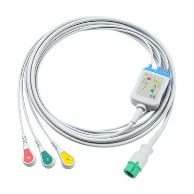 Yonker 12Pin E12 One direct ECG Cable ECG ECG and Leadwires 3Lead AHA IEC