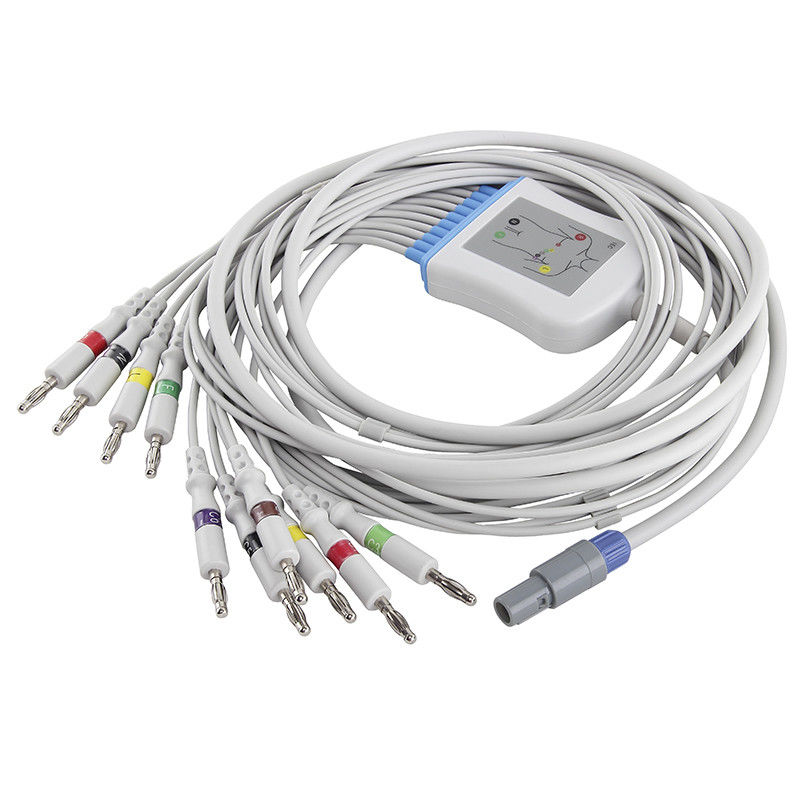 Welch Allyn SE-υπέρ-600 καλώδιο M2461A EKG και συνδετήρας IEC 4.0Banana Leadwires