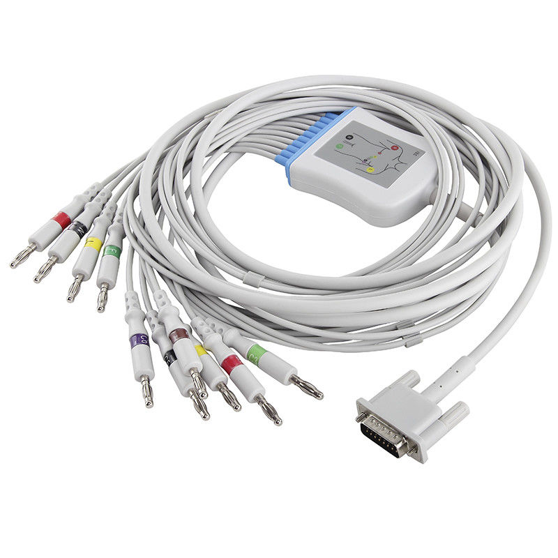 Καλώδιο και Leadwires 15 μπανάνα 4,0 καλωδίων M2461A M3702C 989803175901 EKG της PH HP EKG IEC καρφιτσών