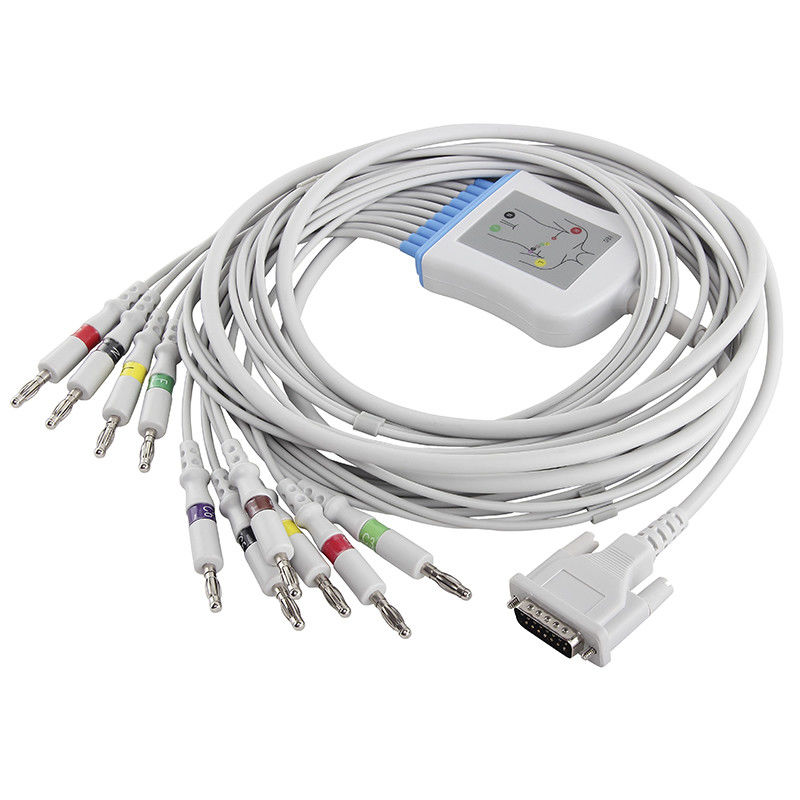 Καλώδιο και Leadwires 15 μπανάνα 4,0 καλωδίων AT1 CS200 2.400095 2.400071E 2.400071S EKG Schiller EKG IEC καρφιτσών