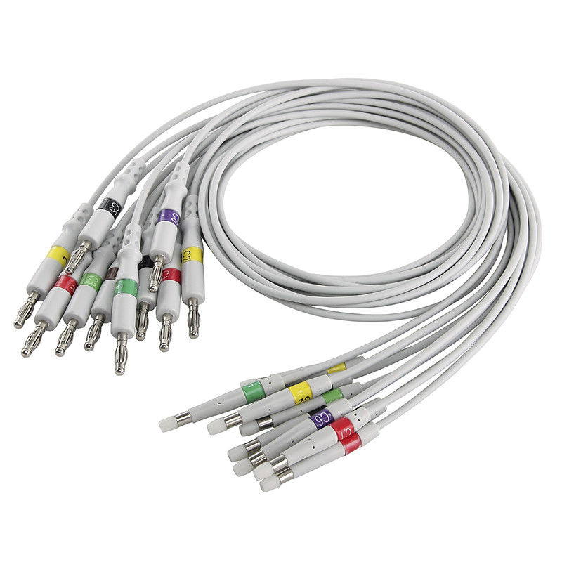 10 Welch IEC 4,0 μπανάνα EKG Leadwires καλωδίων μολύβδου καλωδίων EKG Allyn Cp200 ECG μολύβδου