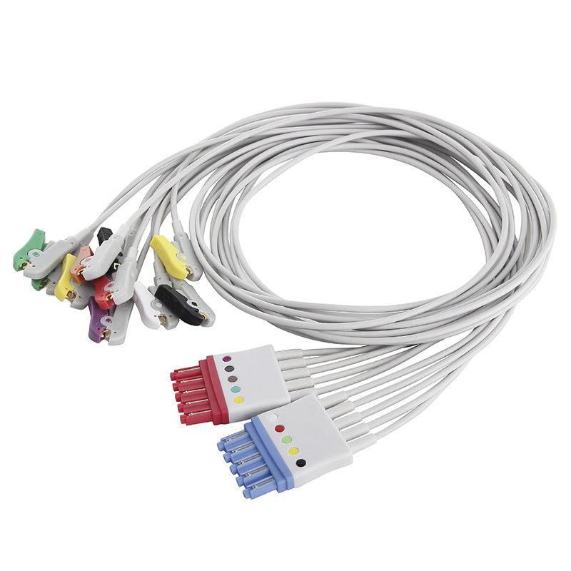 COem ECG Leadwires Philips 5+5 IEC 4,0 μπανάνα 4 μόλυβδος 6 καλώδιο μολύβδου μολύβδου EKG