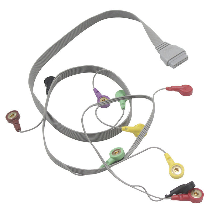 Edan SE-2003 υπομονετικό καλώδιο 10 καλωδίων SE-2012 Holter ECG αιφνιδιαστικοί μόλυβδοι ηλεκτροδίων IEC μολύβδου