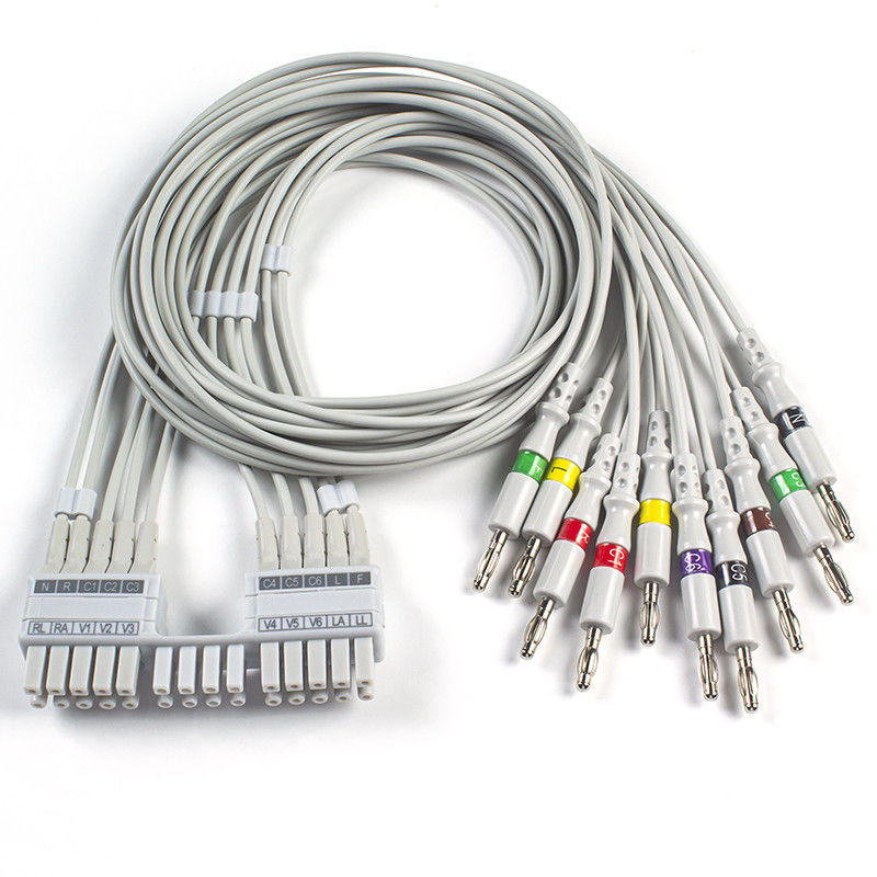 Mortara ECG Leadwires 9293-041-50, 9293-046-60 IEC 4,0 μπανάνα EKG Leadwires