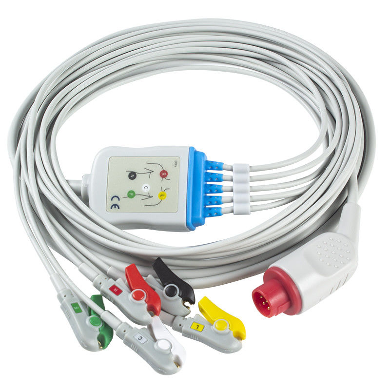 Καλώδια και Leadwires 5 Bionet BM3/5 ECG καλώδιο συνδετήρων ECG συνδετήρων 8Pin IEC μολύβδου