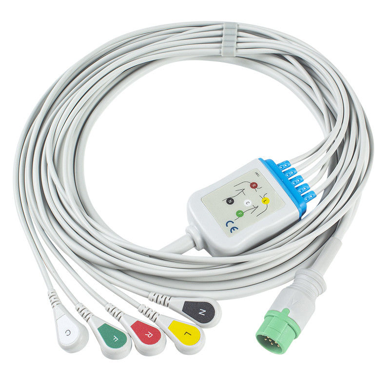 Καλώδιο και Leadwires 5 Biolight BLT ECG καλώδιο συνδετήρων 12Pin C2557P0 ECG IEC μολύβδου